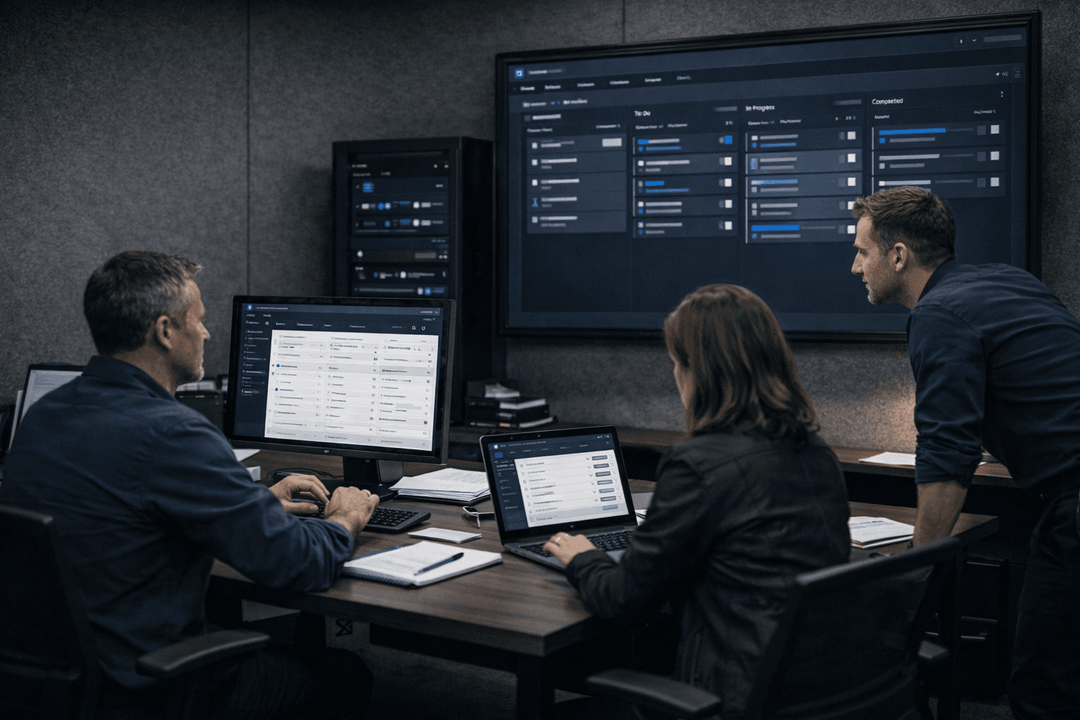 Team working from one clear shared system