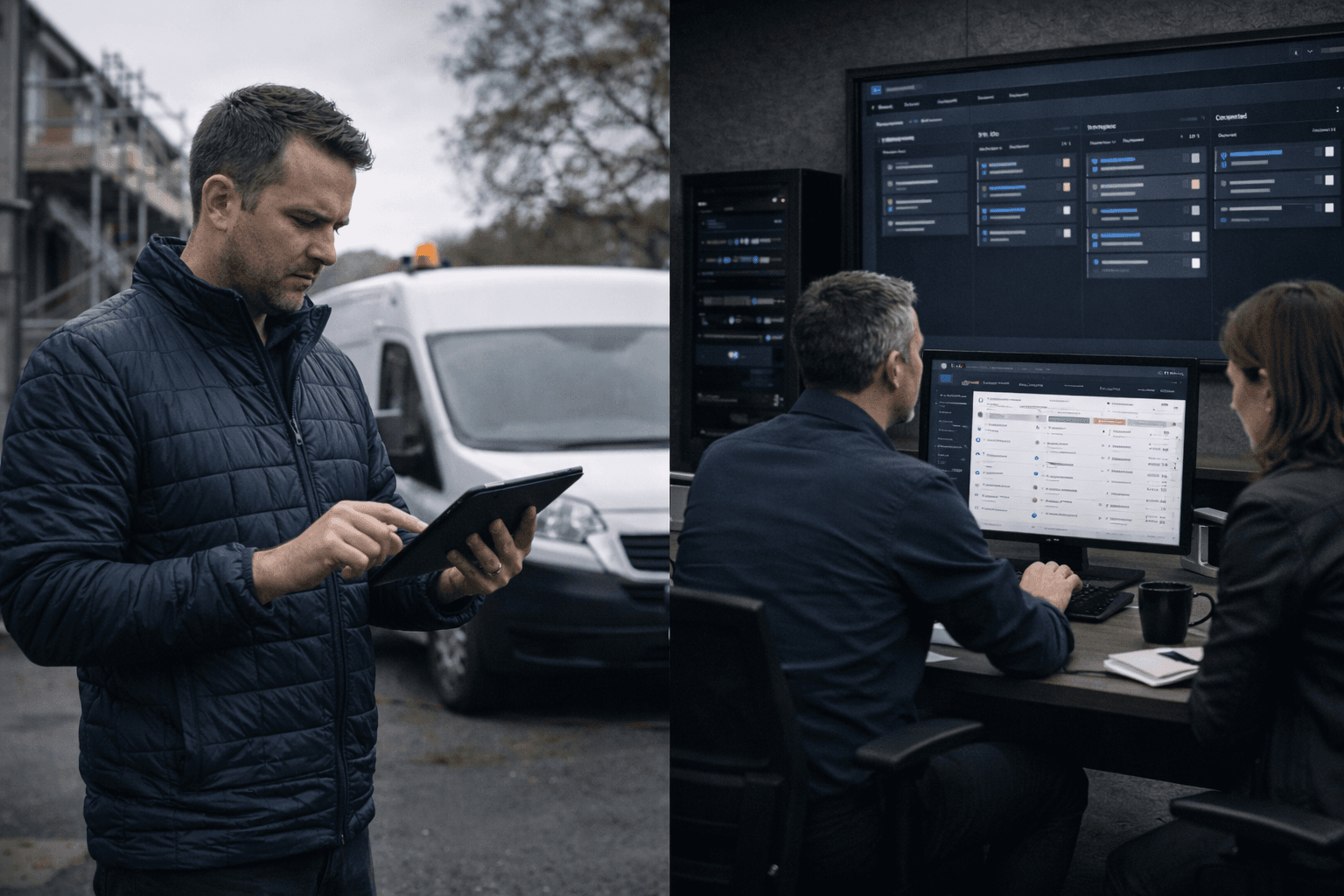 Field and office teams connected through one operational system